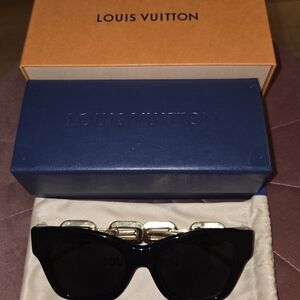 Louis Vuitton Black and Gold Sunglasses